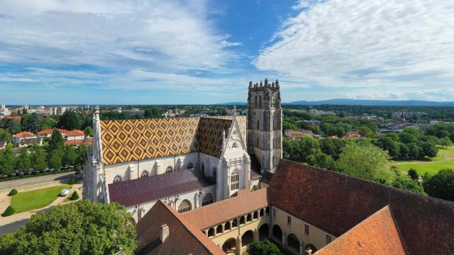 Vue Aérienne Monastère Royal De Brou Bourg En Bresse