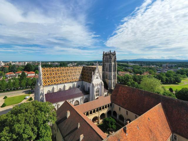 Vue Aérienne Monastère Royal De Brou Bourg En Bresse