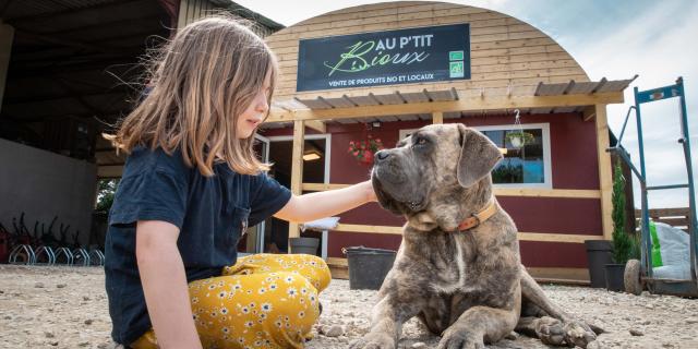 Enfant avec un chien