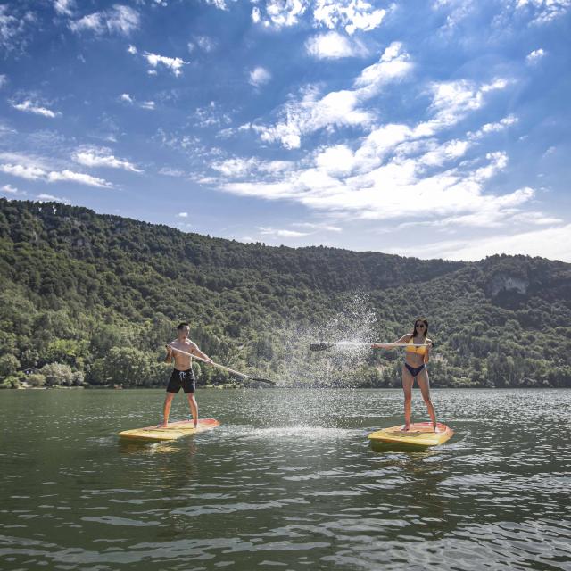 Ile Chambod balade paddle lors d'un week-end dans les gorges de l'Ain et les montagnes du Revermont